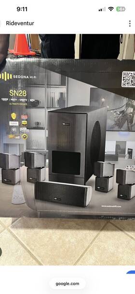 Sn28 Speakers Sedona Surround Sound. Bluetooth. Center Speaker 4 Ss Subwoofer