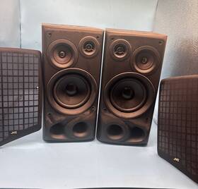 Sp-c55bk Speakers Jvc 2 System Left And R 50 Watts 8 Ohms Black Tested - Working