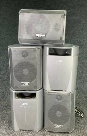 Sp-th-c30s Speakers Jvc Home Theater System Surround Sound Set Of 5 In Silver