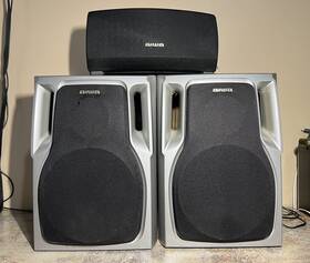 Sx-na335 Speakers Pair Of Aiwa And Sx-c605 Stereo 40 Watt Great Works