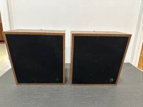 Wd417-72 Speakers Atlas Sound Wall Pair Walnut Veneer