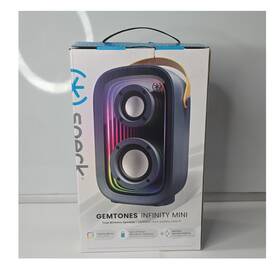 3048481 Speck Gemtones Infinity Mini True Wireless Bluetooth Bookshelf Speaker Lightshow