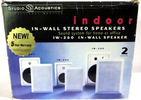 Iw-260 Studio Acoustics Inc. Nos Indoor In-wall 80w Home Theater Speakers White