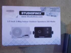 St-hos-301btb Studiofinix 3.5 Inch 3-way Indoor/outdoor Speaker Pair Black