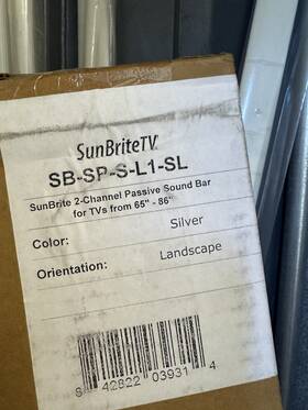 Sb-sp-s-l1-sl Sunbrite Sound Bar For Select Outdoor Tv 65 Inch -86 Tvs Silver Sb-sp-s-l1-sl Sunbrite Sound Bar For Select Outdoor Tv 65 Inch -86 Tvs Silver