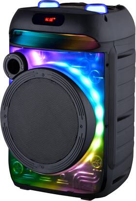 Iq-5908djbt Supersonic Iq Sound Cyber Flex 8 Inch Portable Bluetooth Speaker Tws Led Mic Fm