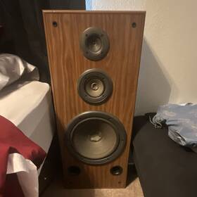 Sb-a11 Technics Standing Speaker Wired 60w 8 Ohm Brown Wood Cabinet
