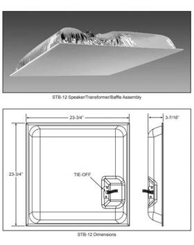 Stb-12 Telecor 2ft X 24 Inch Ceiling Flush Mount Speaker / Drop In