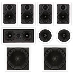 Tst57 Theater Solutions Flush Mount 7.2 Speaker Set In Wall And Ceiling