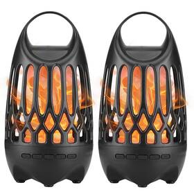 Tioneger 750388424812 Flame Outdoor Bluetooth Speakers Led Table Lamp Speaker Light Port