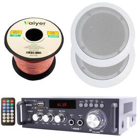 Kttp172 Tpro Home Theater Kit 600w Bt. Amp Remote 2qty Of 5.25 Inch In Speakers 50ft Wire