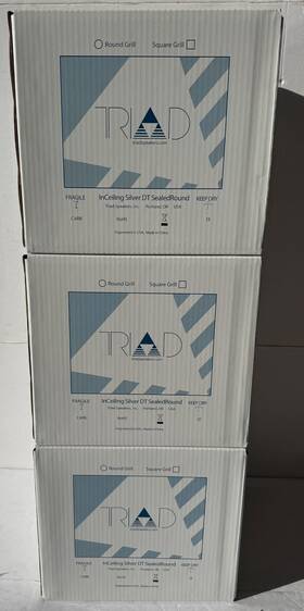 56041-1000-1 Triad Brand New Silver Series In-ceiling Dt Sealed Speaker Each - 6.5 X 3 Units 56041-1000-1 Triad Brand New Silver Series In-ceiling Dt Sealed Speaker Each - 6.5 X 3 Units