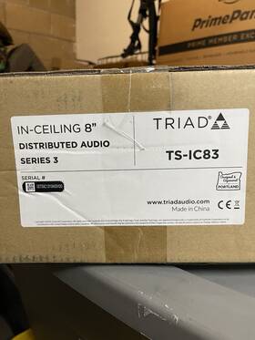 Ts-ic83 Triad In-ceiling Speaker - Black Ts-ic83 Triad In-ceiling Speaker - Black