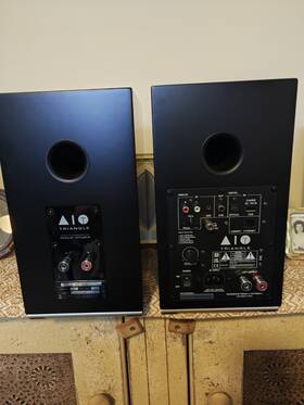 Triangle 660216006189 Aio Twin Powered Bookshelf Speakers Black