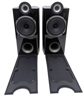 Geneteb15iv2c Triangle Pair Of Genese Trio Hi-fi Bookshelf Speakers High Gloss Black With Covers