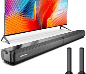 2.2ch Ultimea 728205973614 Sound Bar For Smart Tv Peak Power 100w 2-in-1 Detachable Soundbar