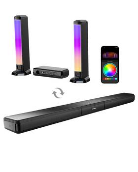 5.0ch Ultimea 974525176035 Sound Bar For Smart Tv Pc Soundbar With Rgb Light Detachable