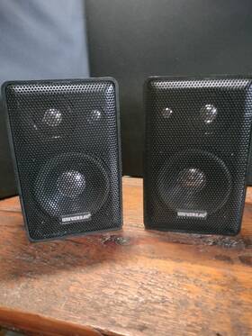 2-universal Universal Security Instruments 1717a Inst. Sp-1717a Indoor/outdoor 3 Way Stereo Speaker Works