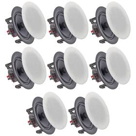 Vaiyer 060825130615 Set Of 8 Frameless 6.5 Inch Ohm 200 Watts Speakers Flush Mount In-wall In-