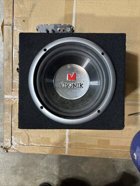 250-4 Visonik 10 Inch Subwoofer T For Replacement Or Diy Subwoofer. Vg Condition