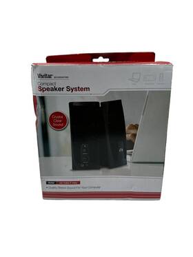 0200616 Vivitar Accessories Compact Speaker System Stereo Sound For Computer Laptop Mp3 0200616 Vivitar Accessories Compact Speaker System Stereo Sound For Computer Laptop Mp3