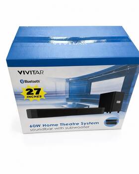 V60087bt-blk-stk-2 Vivitar 60w Home Theatre Sound System Soundbar With Subwoofer Brand New V60087bt-blk-stk-2 Vivitar 60w Home Theatre Sound System Soundbar With Subwoofer Brand New