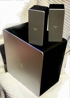 Sb3651-f6 Vizio Subwoofer With Satellite Speakers And Cords In Stunning Silver Sb3651-f6 Vizio Subwoofer With Satellite Speakers And Cords In Stunning Silver