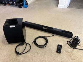 Vht210-b Vizio Soundbar Model With Subwoffer Remote Optical And 2 Power Cables