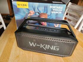 W-king 654538586965 Portable Bluetooth Speaker Subwoofer 60w 80w Peak Waterproof D9-1 - Black