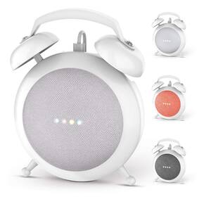 Wassers Wa 0101004 Google Home Mini Stand Holder Retro Alarm Clock Mount Base White