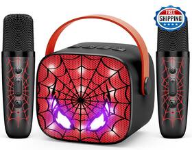 B0drbpp9zx Webspidee Kids Mini Karaoke Machine Toy With Led Bluetooth Portable Ages 3-12 Gift