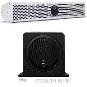 As-10 Wet Sounds Stealth6ultraw Package White Stealth 6 Ultra Soundbar As10 10 Inch Powered Sub