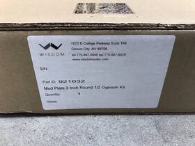 921032 Wisdom Audio Mud Plate 3 Round 1/2 Gypsum Kit Part Unopened 921032 Wisdom Audio Mud Plate 3 Round 1/2 Gypsum Kit Part Unopened