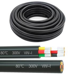 B089sgvfqq Wyeuto 16 Gauge 6 Conductor Tinned Copper Stranded Pvc Electrical Wire Audio Power Cabl
