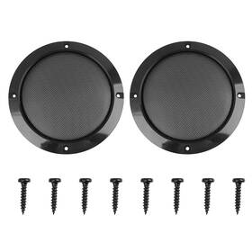 A19042300ux0119 X Autohaux 2pcs Grill Cover 5inch Mesh Protector Car Speaker 5 Inches Black