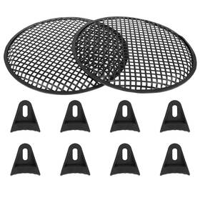 A19092300ux0103 X Autohaux 2pcs 12 Inch Black Car Audio Speaker Cover Metal