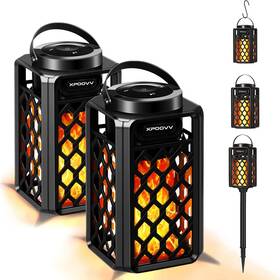 Xpoovv 714406893320 2 Pack Outdoor Bluetooth Speakers Portable Led Flame Speaker Waterproof With
