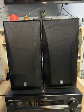 Ns-ap4400m Yamaha 3-way Bookshelf Speakers Tested Works Black Piano Finish