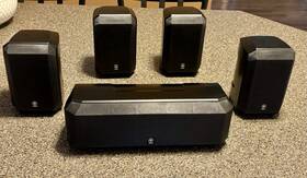 Ns-ap9600c Yamaha Ns-ap9600 Lot 5 Surround Sound Home Theater Speakers 6 Ohm
