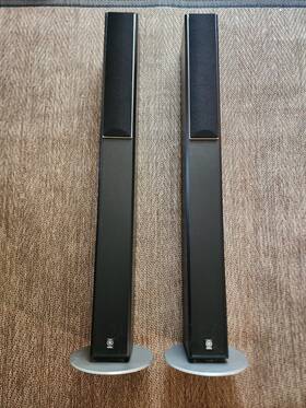 Ns-125f Yamaha Ns-f125 6 Ohm 120 Watt Floor Standing Speakers Pair With Bases Tested Euc