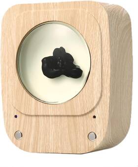 Zfmm2023 Zen Frekvens Ferrofluid Music Visualizer Woodgrain Magnetic Fluid Borosilicate G