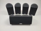 Polk Audio RM101 RM202 Sat Black 5.0 Surround Sound Speakers And Center. Fixed Price $119.00.