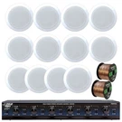Pyle 5.25'' 150W Wall (qty 12), Stereo SELECTOR/2X Wire. Fixed Price $432.49.