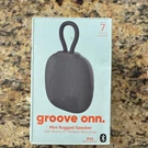 Onn Groove Mini Rugged Bluetooth Speaker Gray Water-resistant Tws Sync Mode 2024. Fixed Price $15.00.