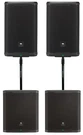 (2) Jbl PRX912 12" 1000W Rms Powered Dj Pa SPEAKERS+18" Subwoofers+pole Mounts. Fixed Price $4022.90.