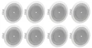(8) Jbl 8124 4" Full Range Commercial 70V/100V 6W Ceiling Speakers Restaurant. Fixed Price $279.90.