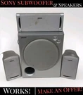 Works Sony Subwoofer SA-WMSP76 W/ Stereo Speakers Surround Sound Audio System. Fixed Price $39.95.