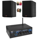Pyle Blue Led Mini Receiver, 2X 5.25 200W Bookshelf Speakers, Banana Plugs. Fixed Price $229.49.