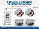 Herdio 4 Pack Bluetooth Ceiling Speakers With Wall Amplifier Home Theater. Fixed Price $89.99.