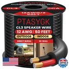 Ptasygk 12 Gague Outdoor Speaker Wire 50 Feet - Conductor Direct Burial. Fixed Price $43.09.